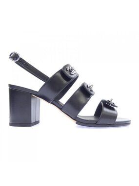 Chanel Turnlock Sandals Black